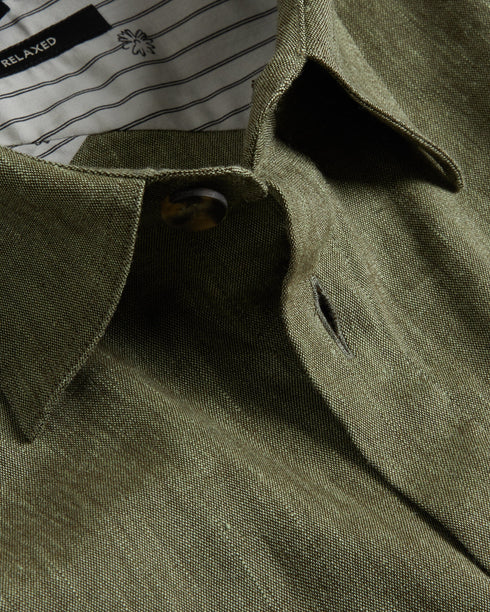 IIO-Shirts-LS Stretch Linen Shirt- Ted Baker Romania